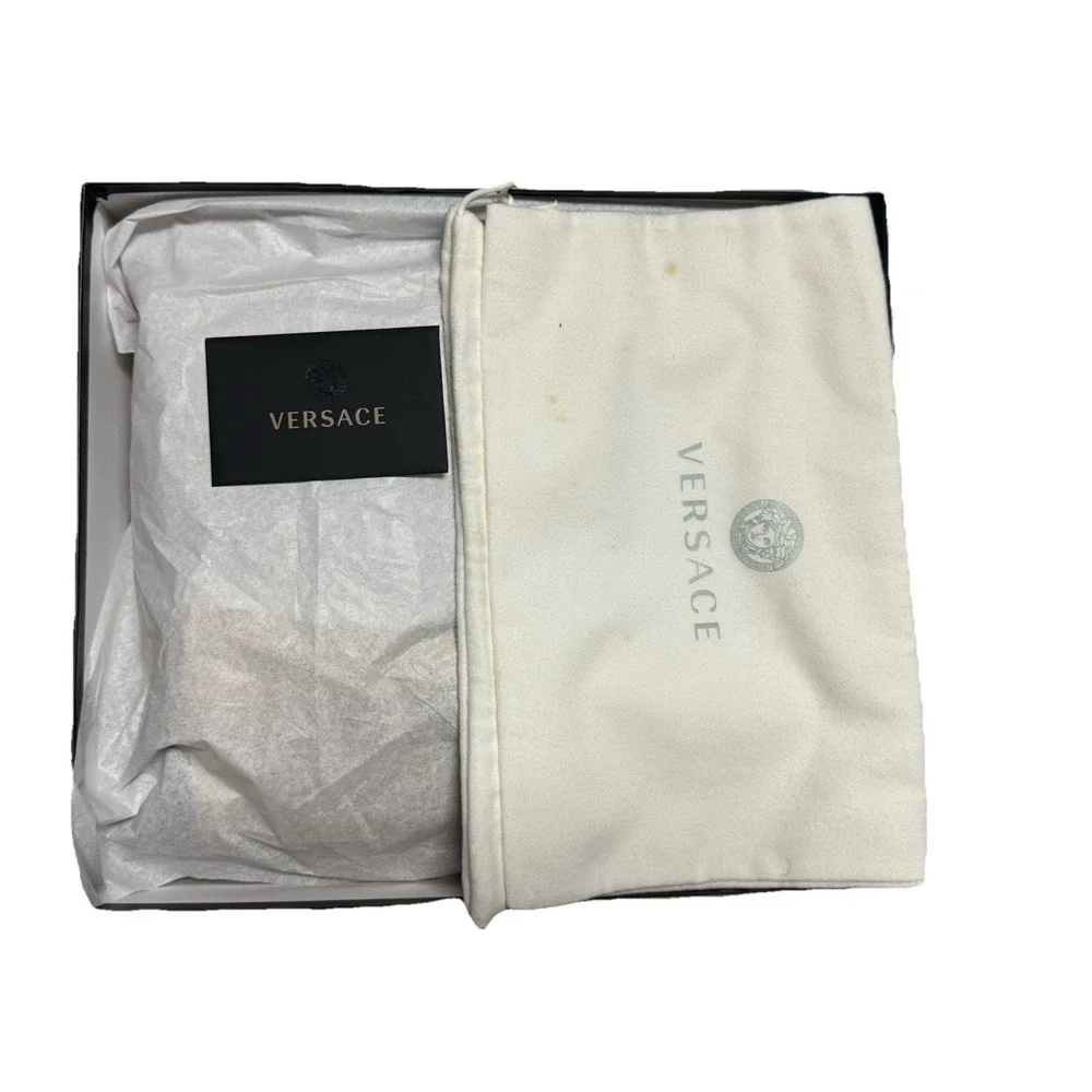Versace Black Leather Medusa Strap‎ Sneakers